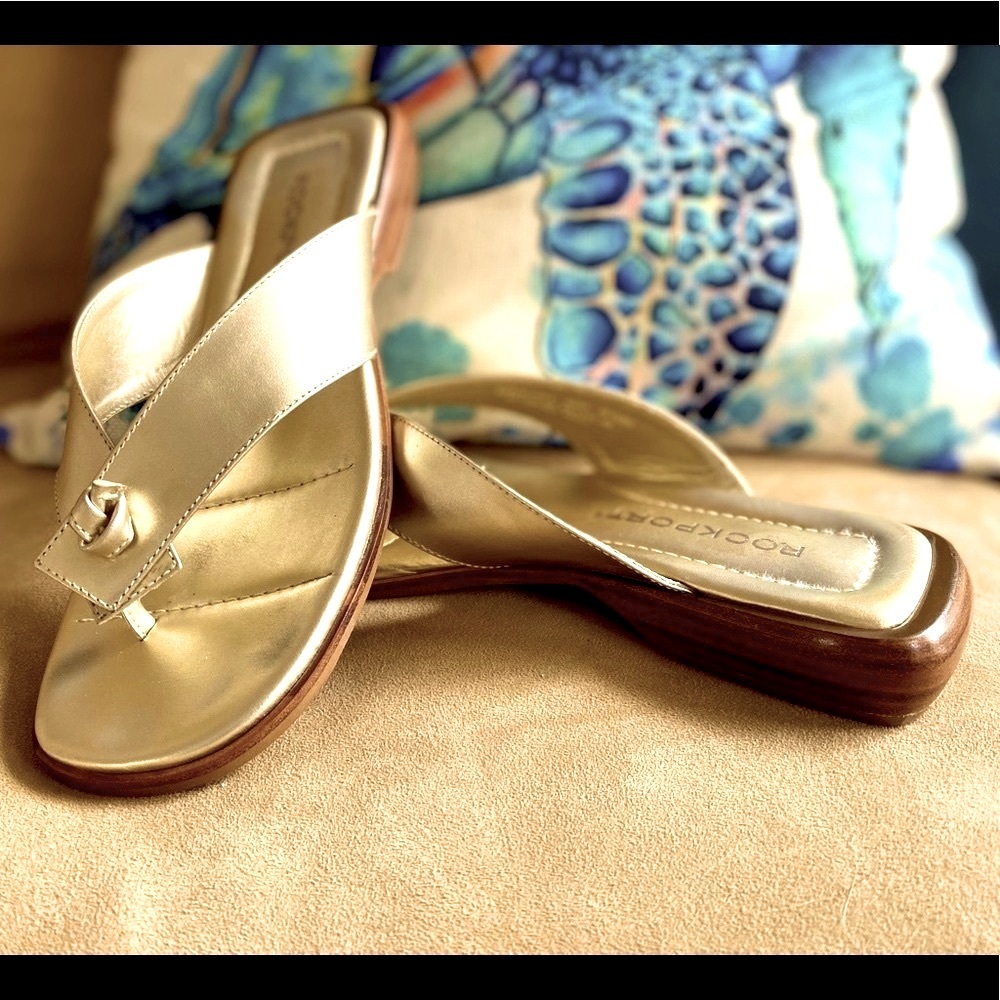 Rockport Gold Sandal, 5.5